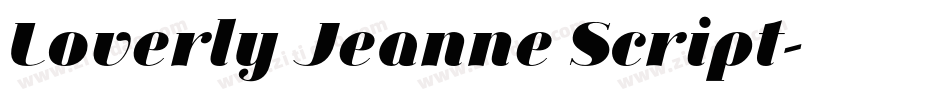 Loverly Jeanne Script字体转换